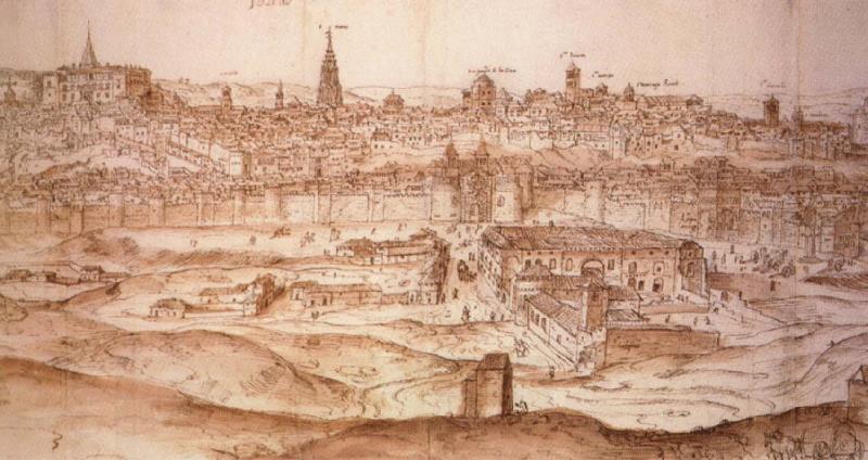 Anton van den Wyngaerde View of Toledo oil painting picture
